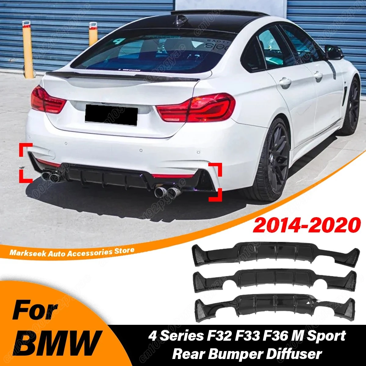 

Для BMW 4 серии F32 F33 F36 M-Sport 2014 2015 2016 2017 2018 2019 2020 диффузор заднего бампера внешние аксессуары обвесы