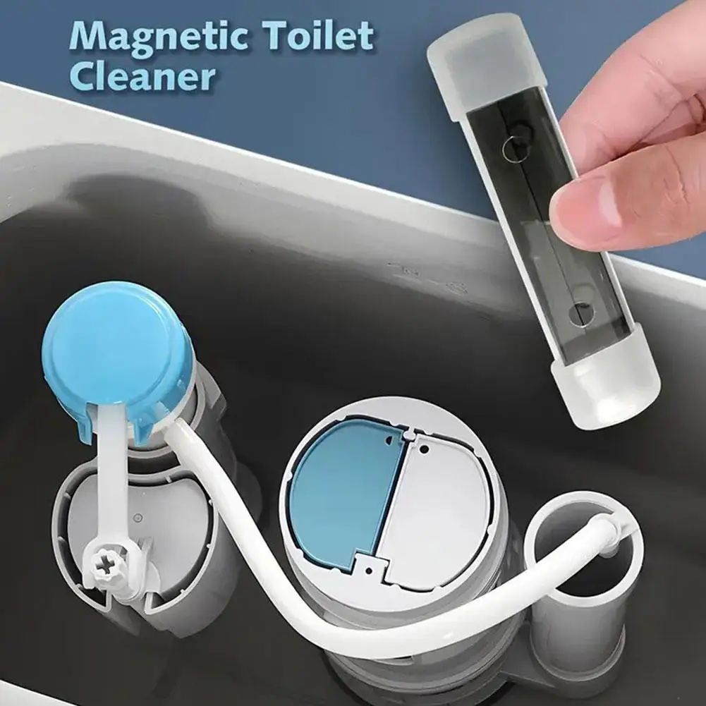 2Pcs Toilet Cleaning Magnets Long Lasting No Chemicals Black Cleaning No Cleaner Supplies Magnetic Bathroom Staining Toilet H6F5