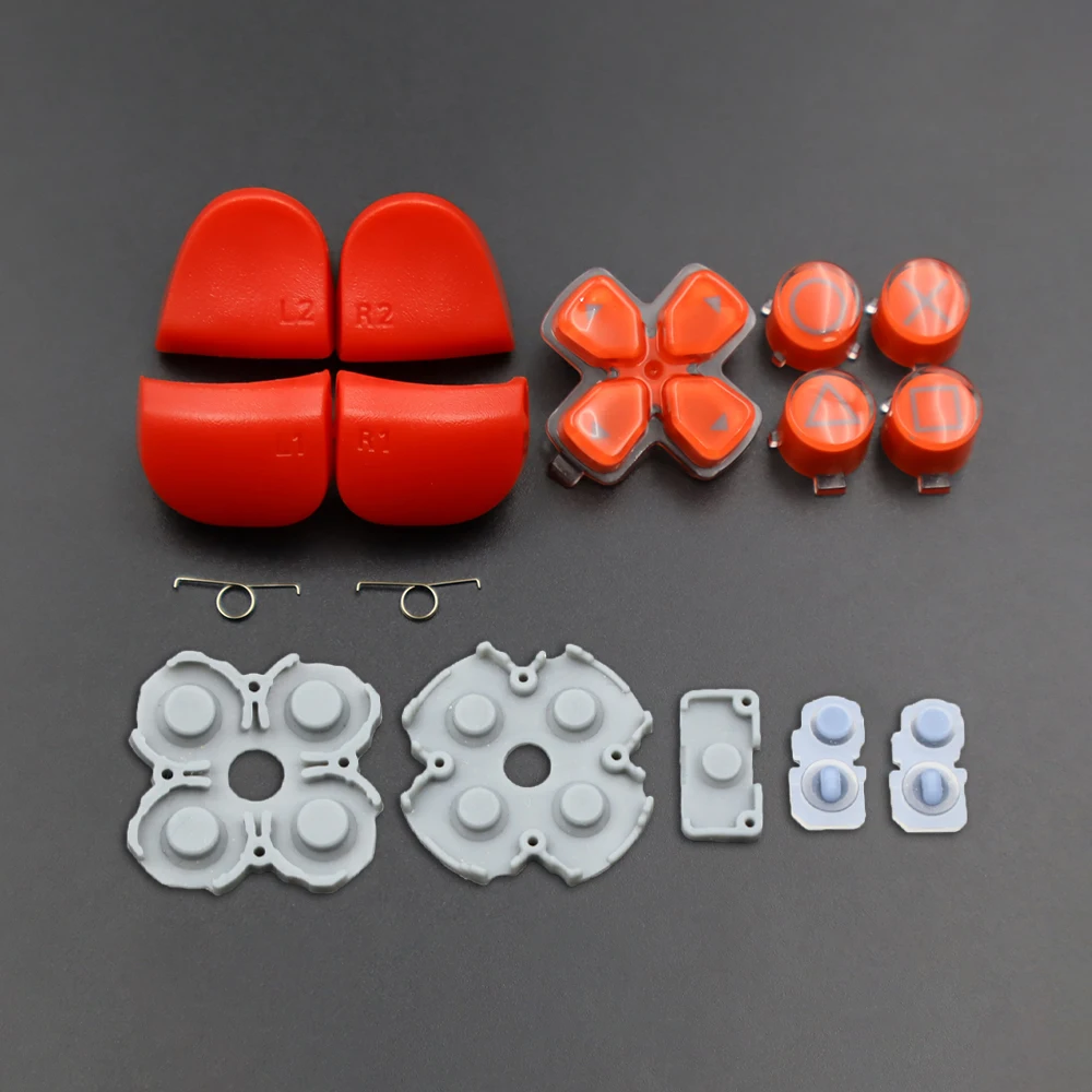 1Set Multiple Colors For PS5 V1 Controller BDM-010 L2 R2 L1 R1 Trigger Buttons With Springs D-Pad ABXY Button Conductive Rubber