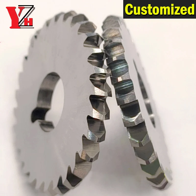 ใบเลื่อยคาร์ไบด์แบบกำหนดเอง สำหรับงานกัดวงกลม ตัดมุม Y 60 องศา °   เครื่องมือกลึง CNC สำหรับงานกัดร่อง