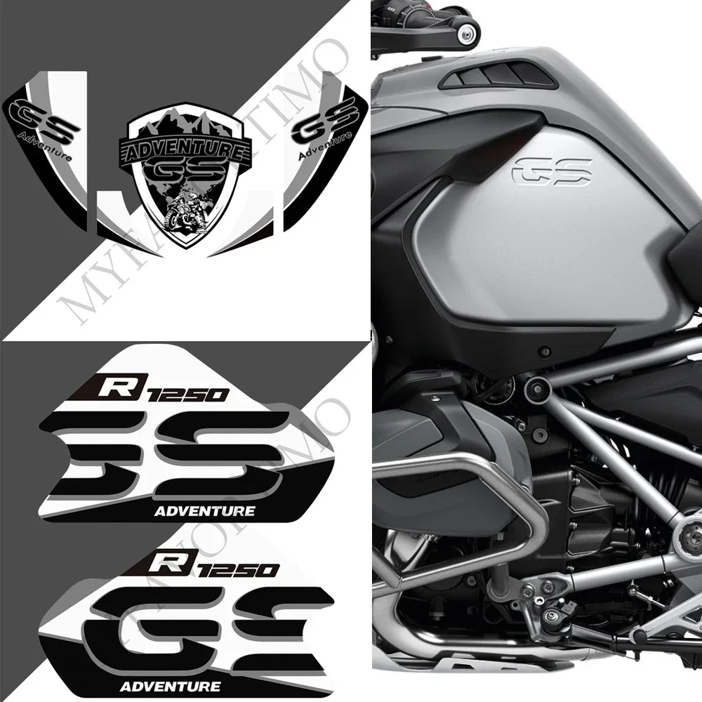 For BMW R1250GS R 1250 GS GSA HP Stickers Trunk Luggage Aluminium Case Fairing Fender Windshield Handguard Tank Pad Protector Ad