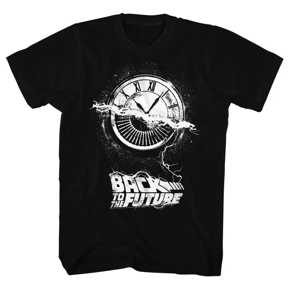 Back To The Future Movie Wheel Of Time Clock Tower Face Men's T Shirt