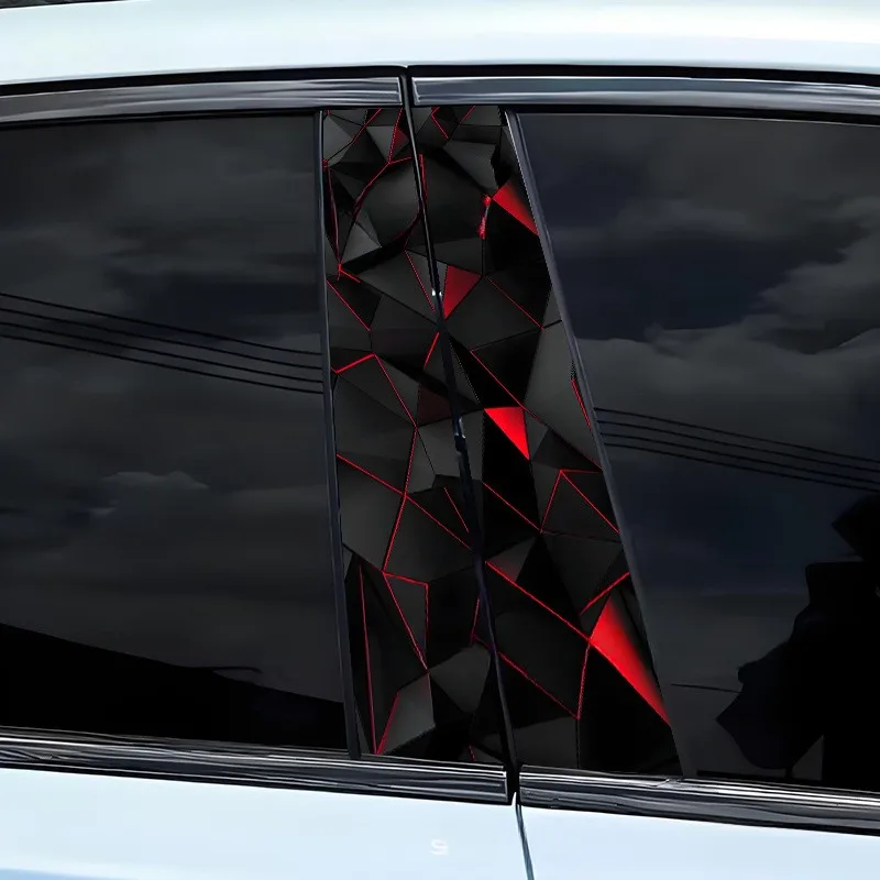 2pcs Car Stickers Waterproof B Pillar Center Column Decor Covers DIY Scratch Resistant Car Styling Decoration External Accessori