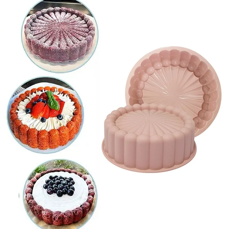 Multifunctional Cake Mold | Reusable Nonstick DIY Heart-Shaped Cake Tray | Heat-Resistant Silicone Baking Pan for Kitchen