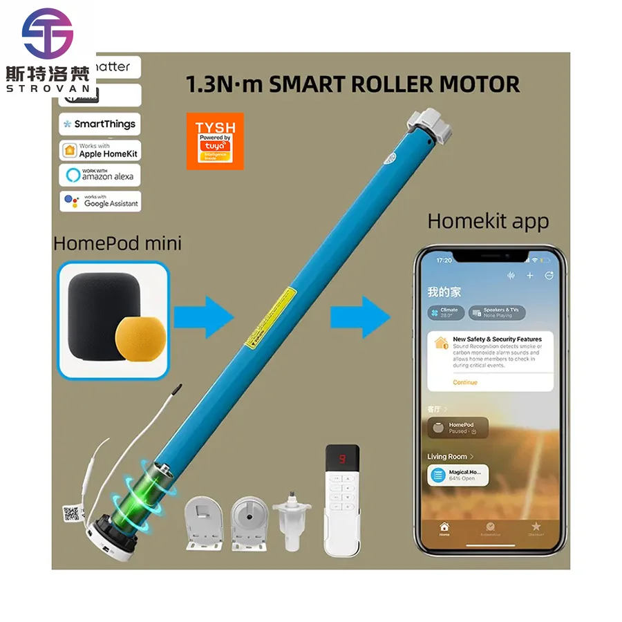 

STLF Matter Over Thread Battery Curtain Motor Electric Smart Blinds Tilt Motor for Zebra Venetian Roller Shades Shutters