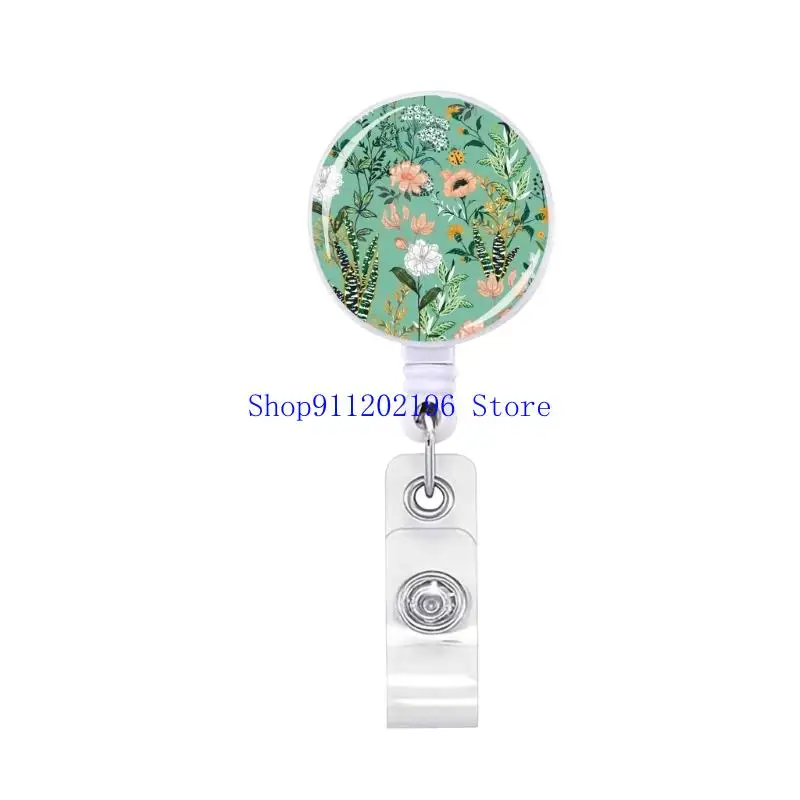 P82A Retractable Badge Holder with Metal Clip Rotating ABS Card Badge Holder