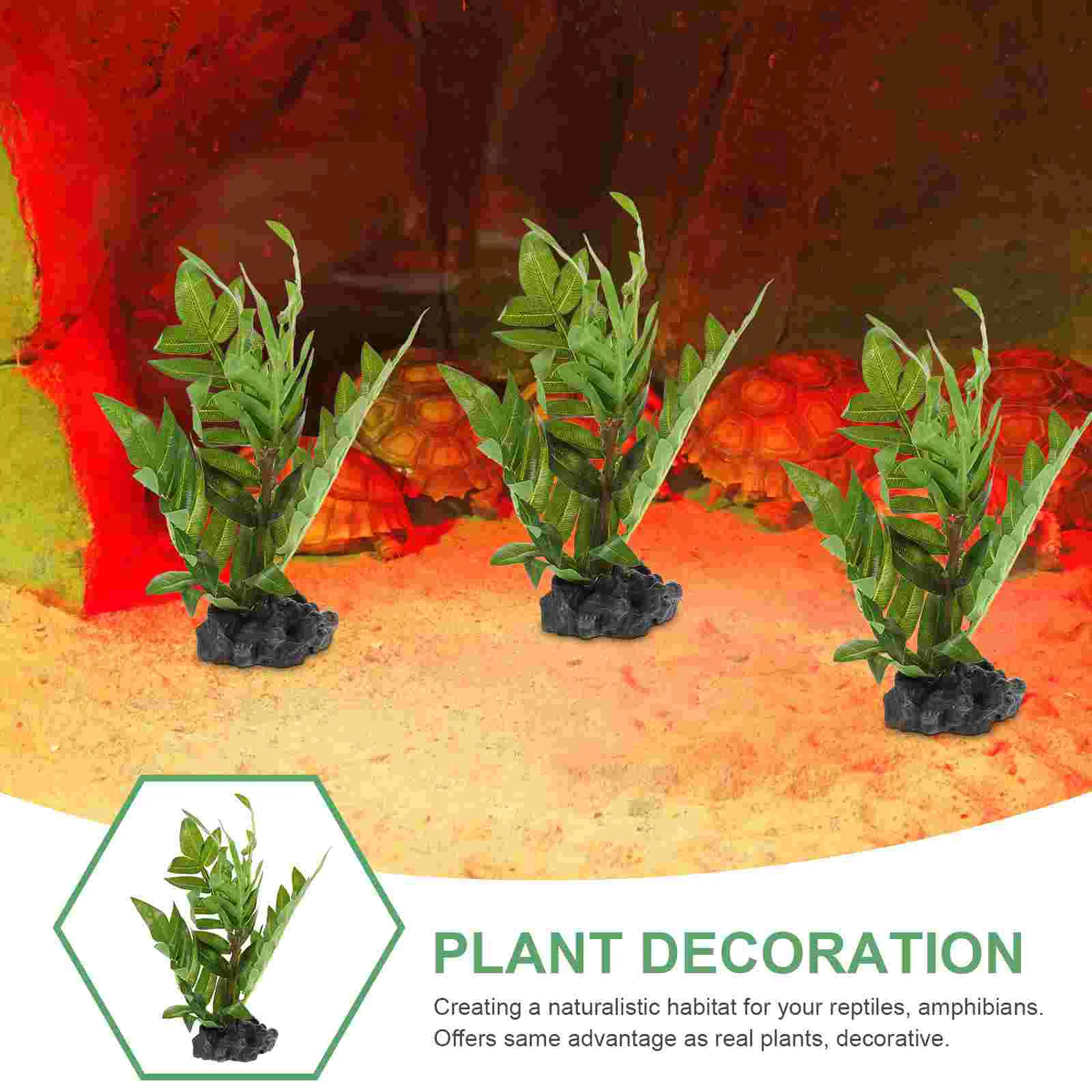 Decor Lizard Fish Tank Plants Reptile Supplies Aquarium Accessories Artificial Habitats Decorations