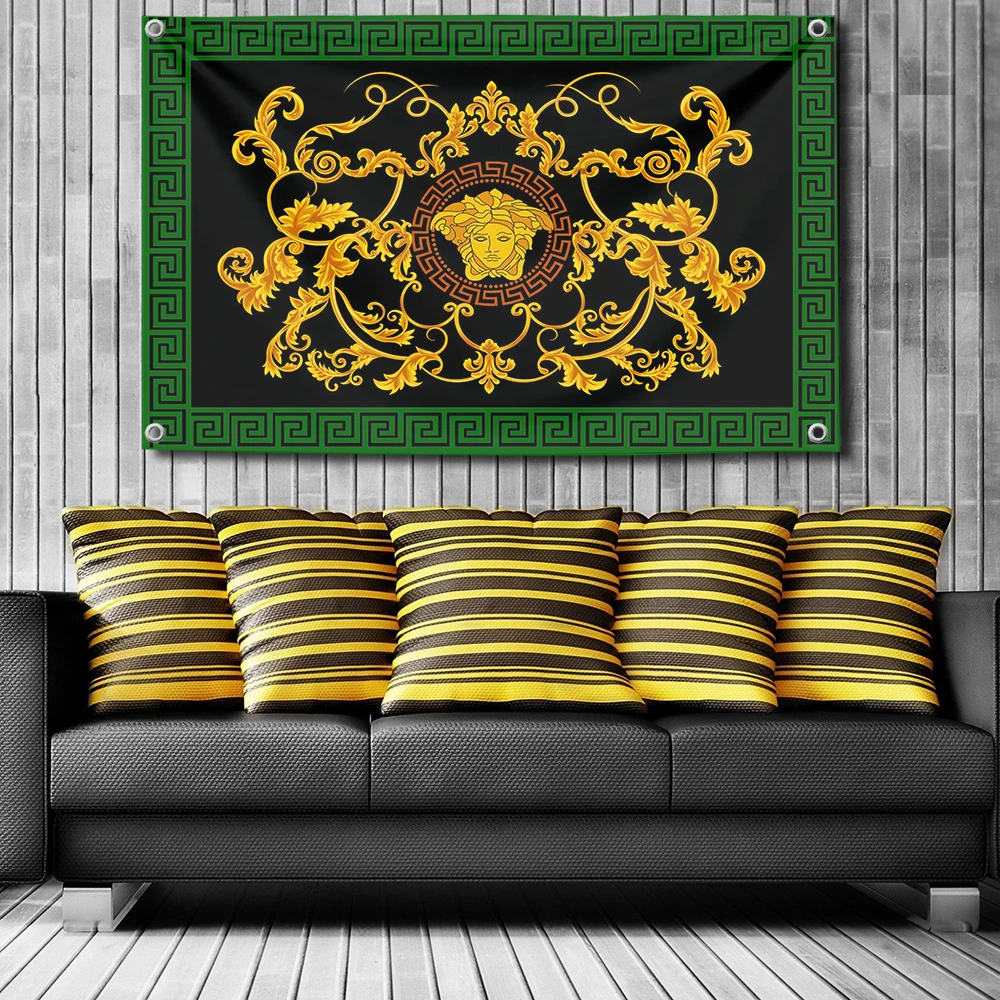 90x150CM Medusa Hanging Flag 60x90CM Polyester Banner V-Versace-S Home Decoration