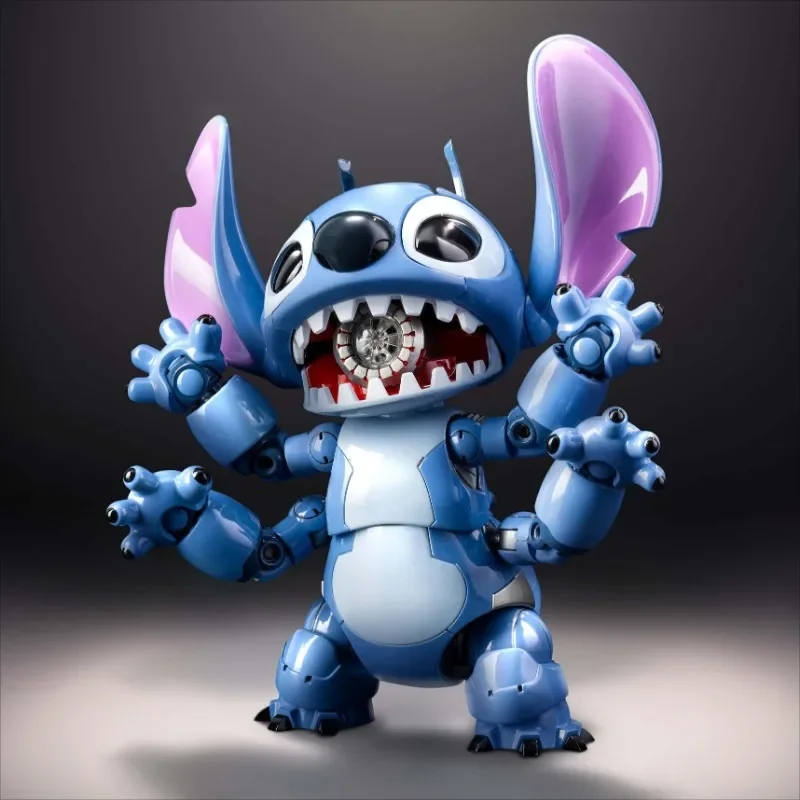 Disney Lilo&Stitch Metal Mobile Doll Cartoon Anime Fashion Creative Stitch Mechanical Handheld Model Kawaii Collectibles Gift