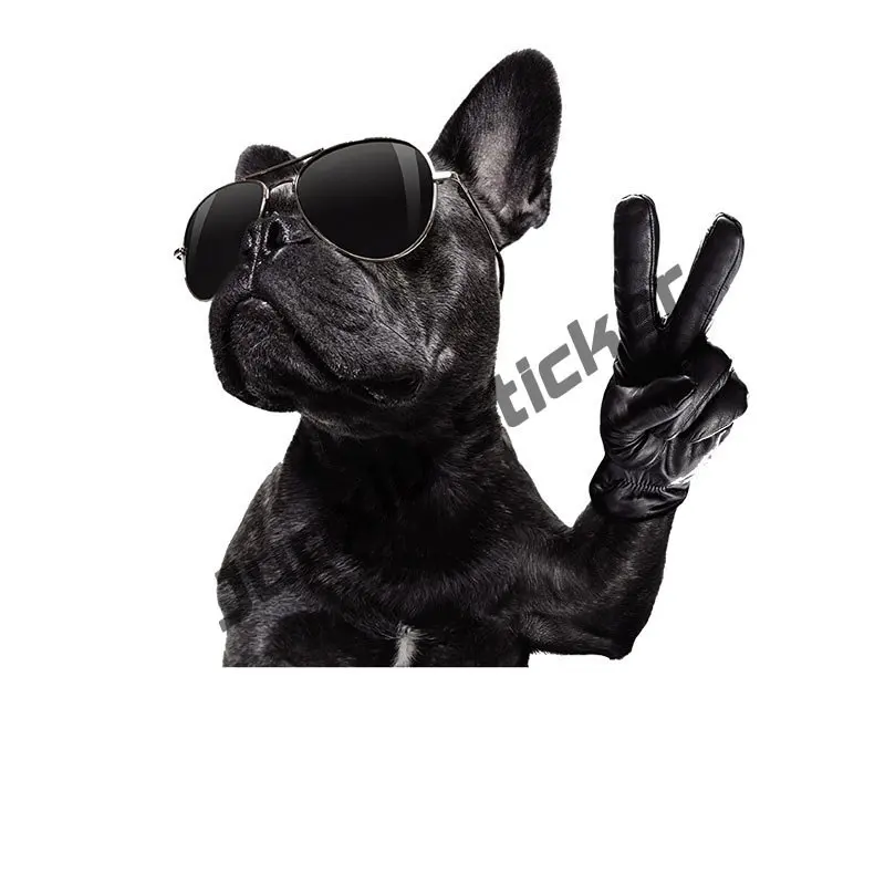 French Bulldog Dog Broken Auto Rear Window Puppy Stickers Electrostatic3D dog Car Vinyl Decals Waterproof Decor