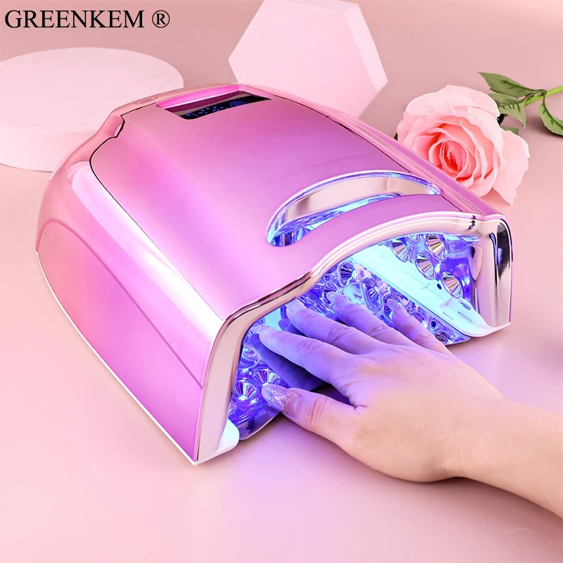 128 W maßgeschneiderte Private Label professionelle kabellose tragbare Nagellichtlampe wiederaufladbare Trockner kernlose Nagellampe