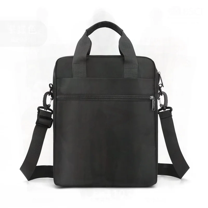 Aotian Large Capacity Business Briefcase for Men Casual Oxford Cloth Shoulder Crossbody Handbag Solid Color Waterproof Polyester