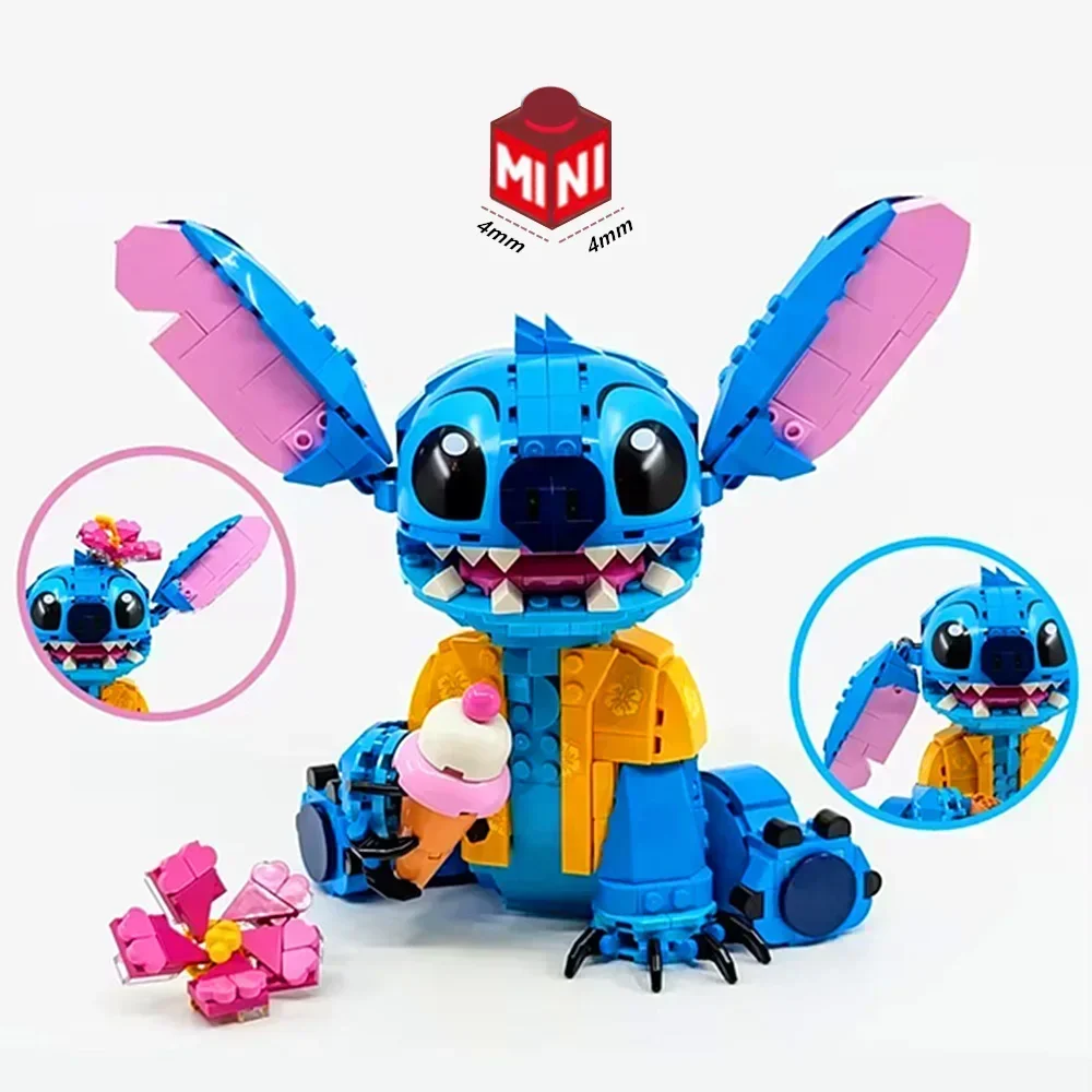 Miniso Stitch STARS Baby Aliens Monsters Cute Cartoon Display Mini Block Model Building Blocks Bricks Toys Gift Birthday