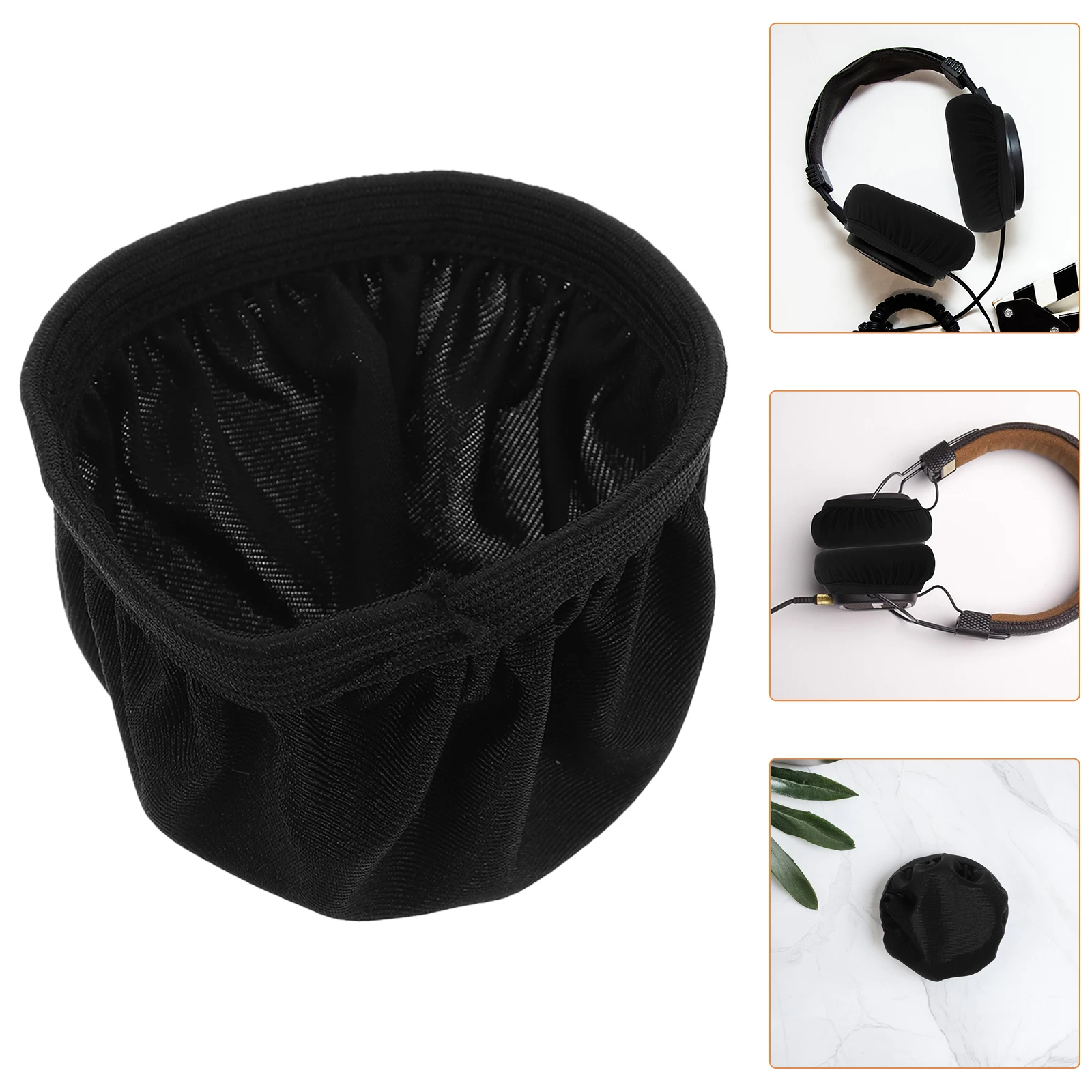 

2 Pcs Reusable Headphone Dust Covers Elastic Cotton Fabric Earpads Protectors for Earbuds Cell Phone Accessories Headphone Ear