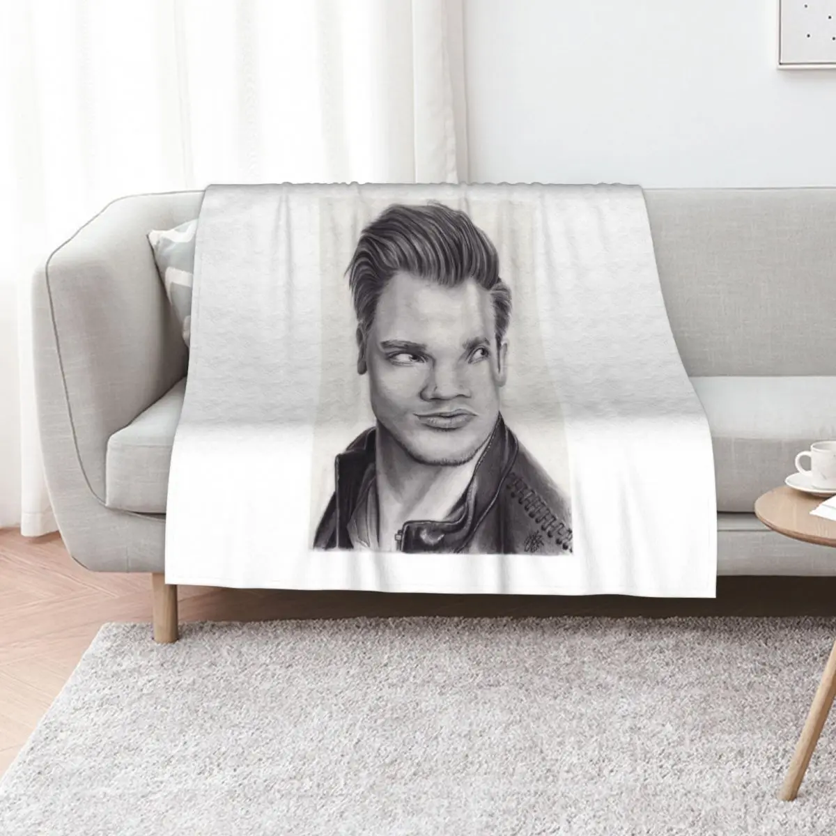 Dominic Sherwood Throw Blanket bed plaid Soft Beds Soft Big Bed Decorative Sofa Custom Blankets