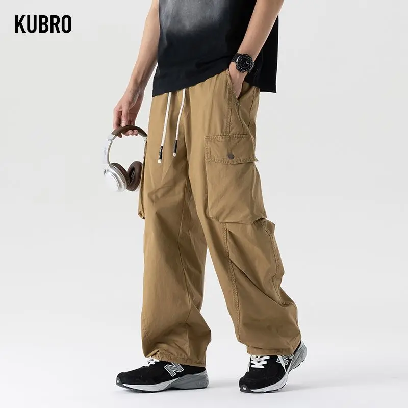

Men's Causal Cargo Pants Autumn Winter High End Versatile Pant Men Cotton Multi Pocket Drawstring Trousers Outdoor Sports Pants