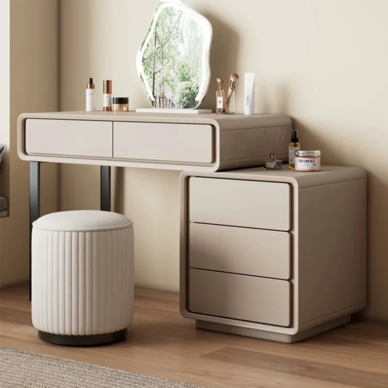 Organizer Mirror Vanity Makeup Desk Italian Chairs Holder Woman Vanity Makeup Desk Compact Storage Penteadeira Room Furniture