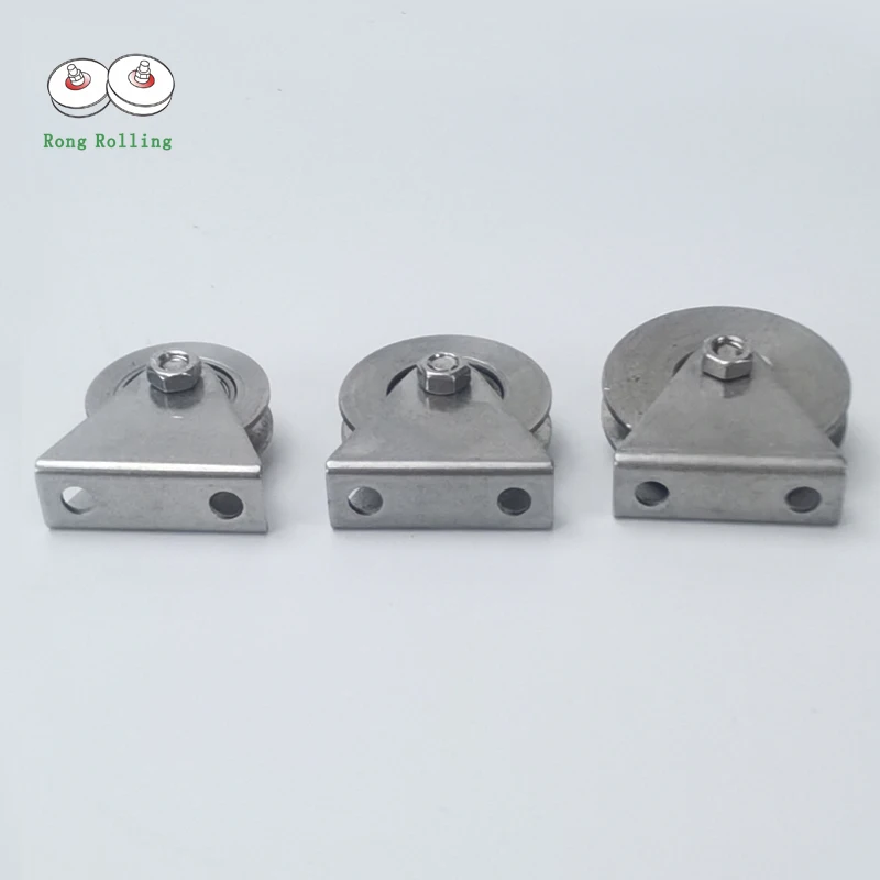 304 stainless steel material sliding u groove roller wheels with  single 635ZZ bearing,Wire rope pulley, fixed pulley.