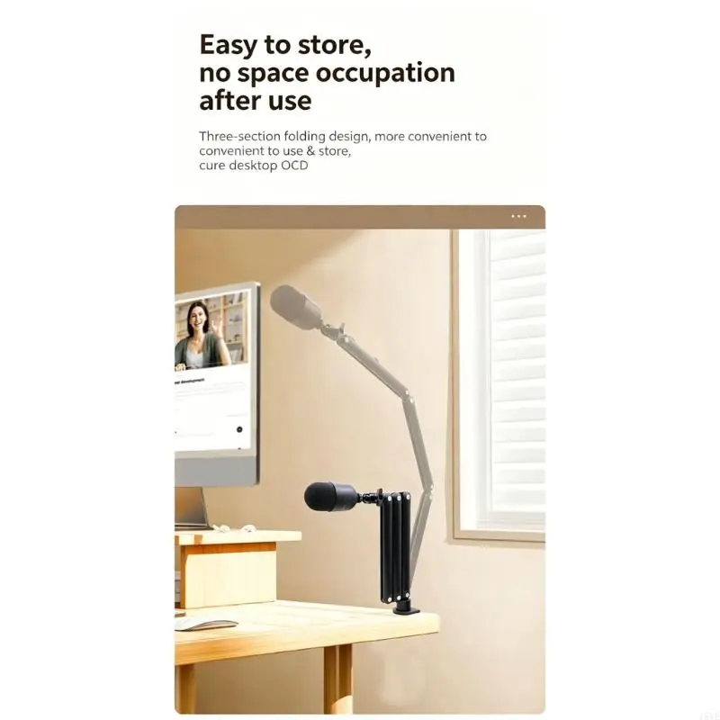  Desktop Boom Arm Clamp Stand for Calls, Classes and Streaming