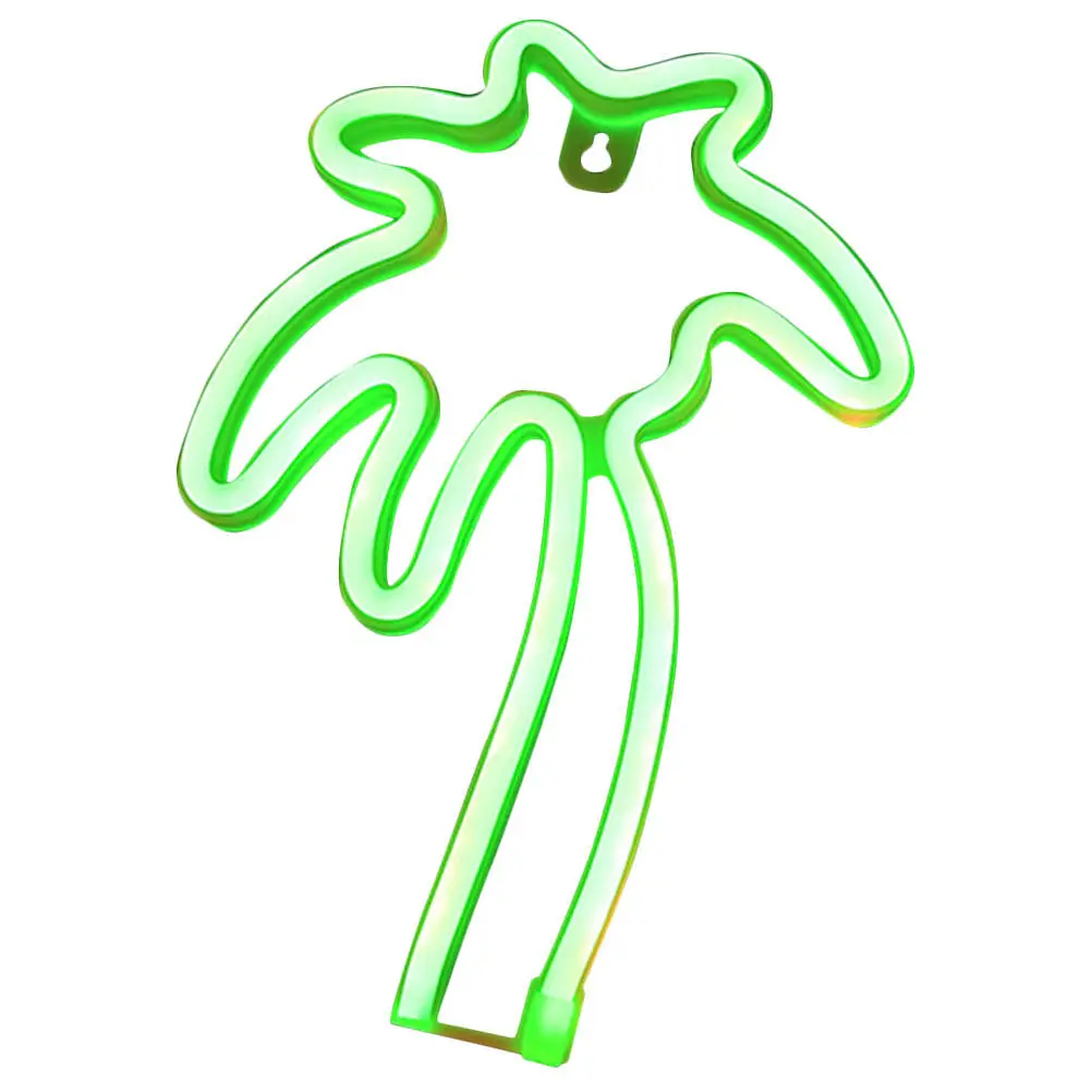 

Neon Lamp Palm Tree Shape USB Battery Operated Light Sign Decorative Room Night Light Aesthetic Wall Lamp Neon Signs for Decor