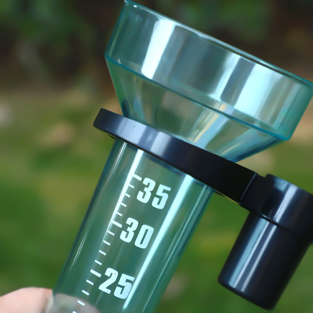 Durable Garden Rain Gauge Outdoor Rain Measuring Device Clear Scale Conical Cup For Horticultural Farm Landscape Use