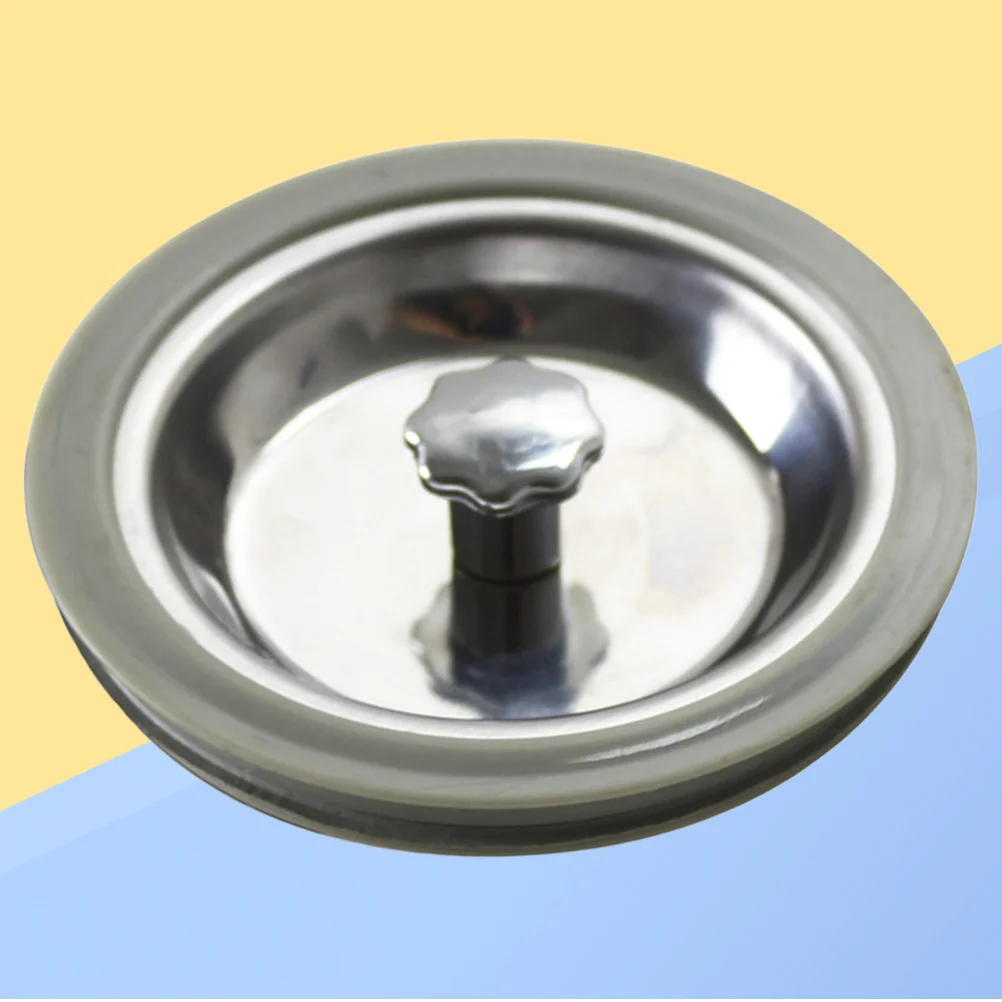 حوض الفولاذ المقاوم للصدأ التوصيل 82 مللي متر المطبخ استنزاف سدادة شقة مختومة غطاء للحمام طبق الغسيل وعاء المياه الختم #1