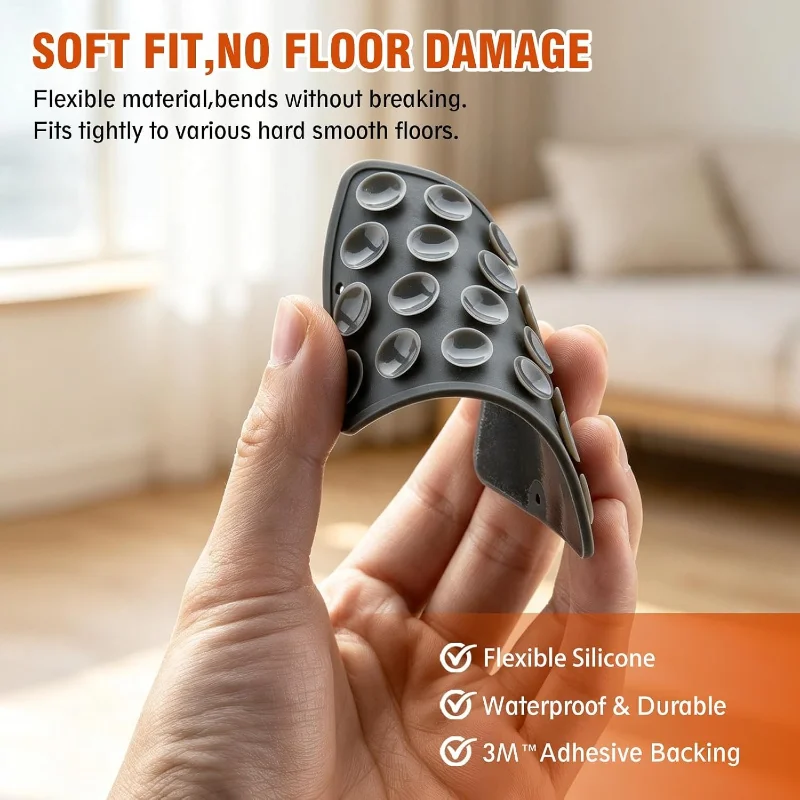 Carpet Anti-Slip Pads Silicone Suction Reusable Easy-to-Install Revent Slipping Curling and Shifting Rugs for Hard Smooth Floors