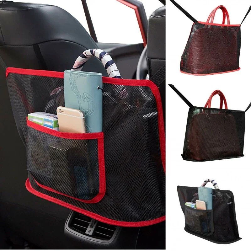 

Car Seat Storage Organizer Bag Universal Multifunction Storage Net Bag Interior Stowing Tidying Auto Organizer Box New