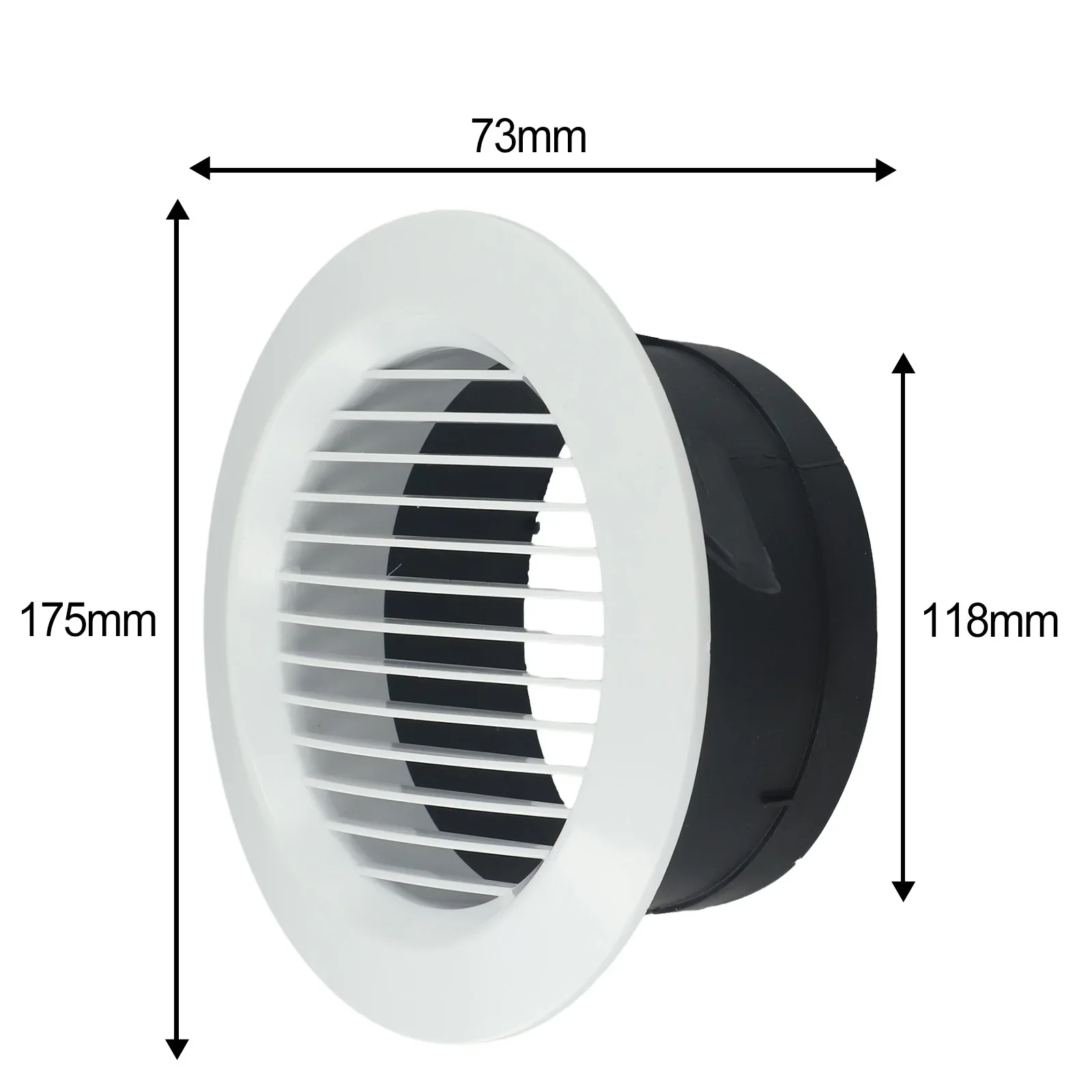 1pcs 75-200mm Vent Grill Round ABS Air Vent Grille Home Exterior Wall Ducting Ventilation Wall Ceiling Air Vent Exhaust Hood