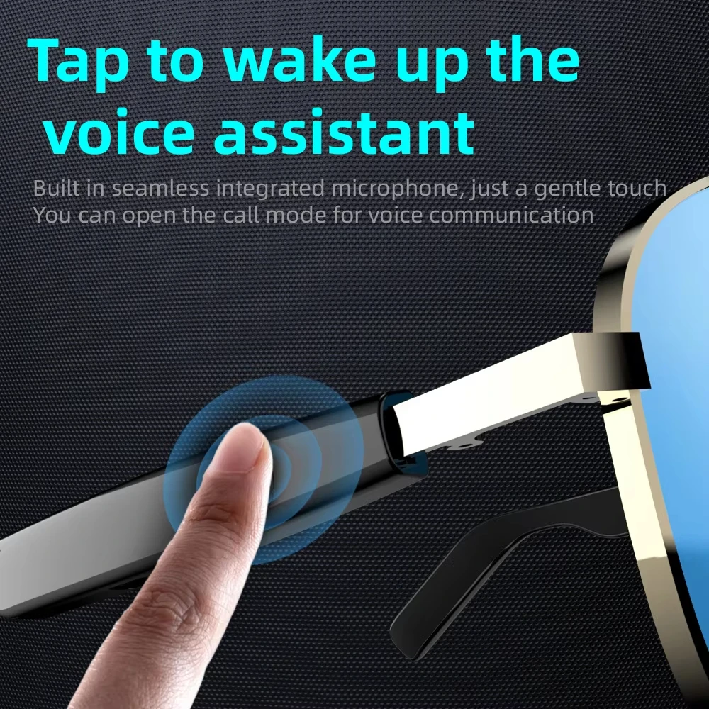 Smart Wireless Bluetooth Glasses Fashion Anti-Blue Light Glasses Multi-functional Music Playback Phone Answering Touch Operation