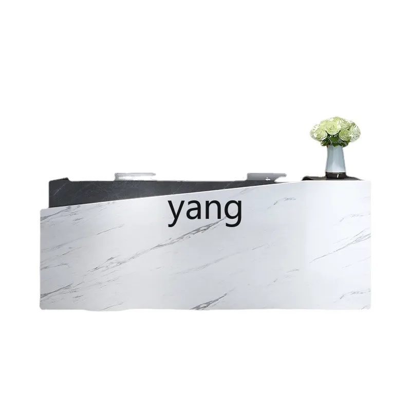 

LMM reception desk imitation marble consulting service desk supermarket company checkout page