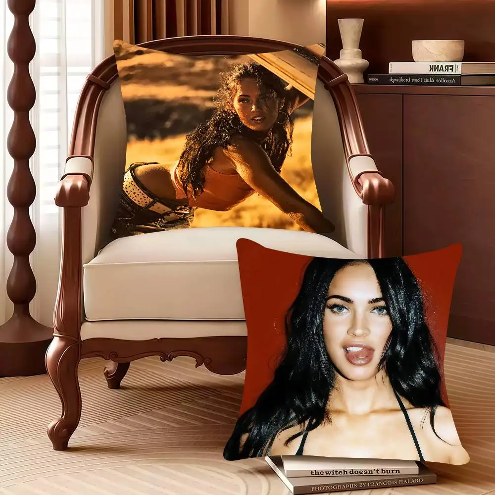 

M-Megan F-Fox Pillow Case Decor Protective Covers Comfortable soft for Sofa Living Room Home office