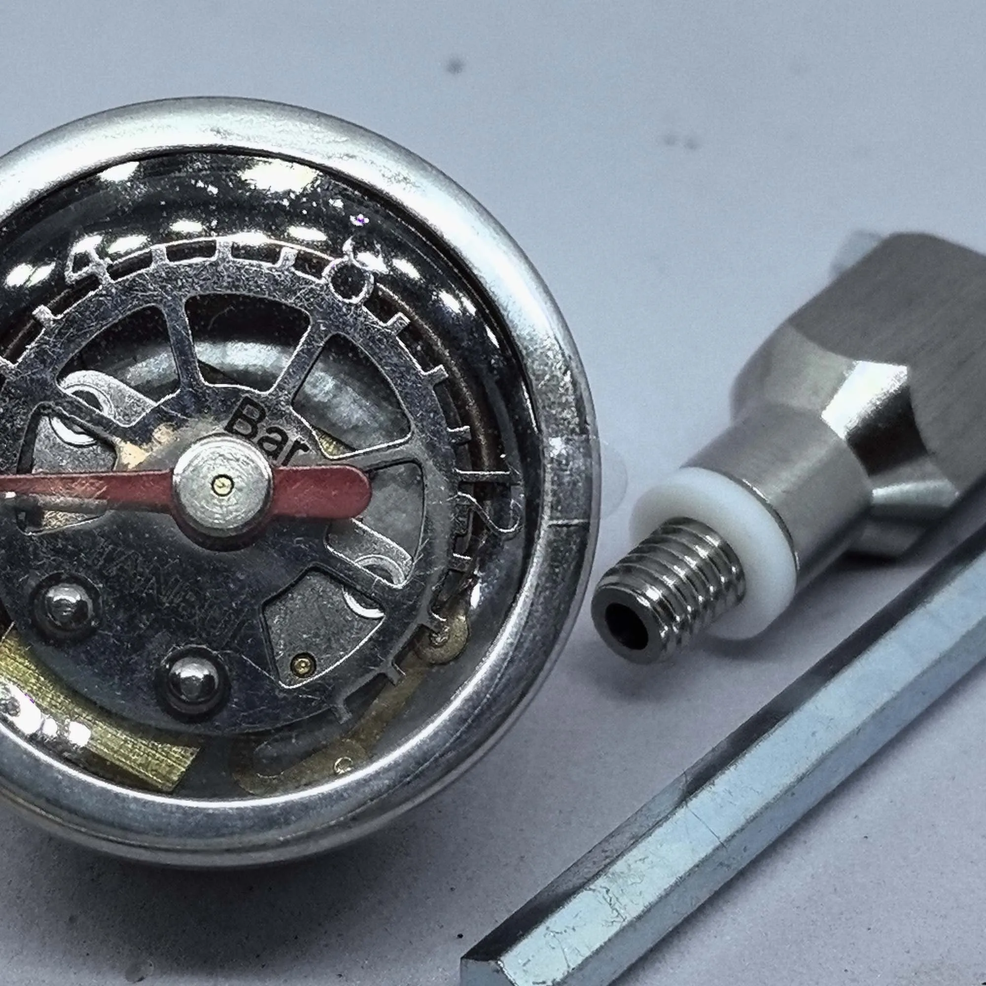 Hollow Out Pressure Gauge Set, Suitable for E61 Coffee Machine Boiling Head Pressure Gauge