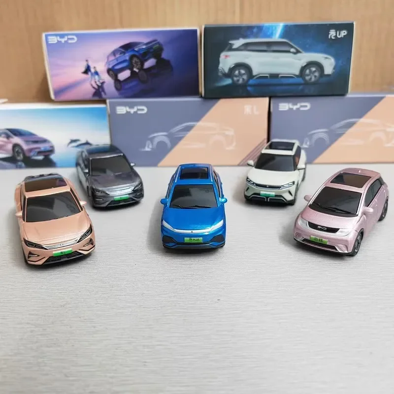 BYD Song L Yuan PLUS dolphiup  BYD New Energy 1:64 For Alloy Car Model Small-scale Simulation Static Ornament Car Toy Collection