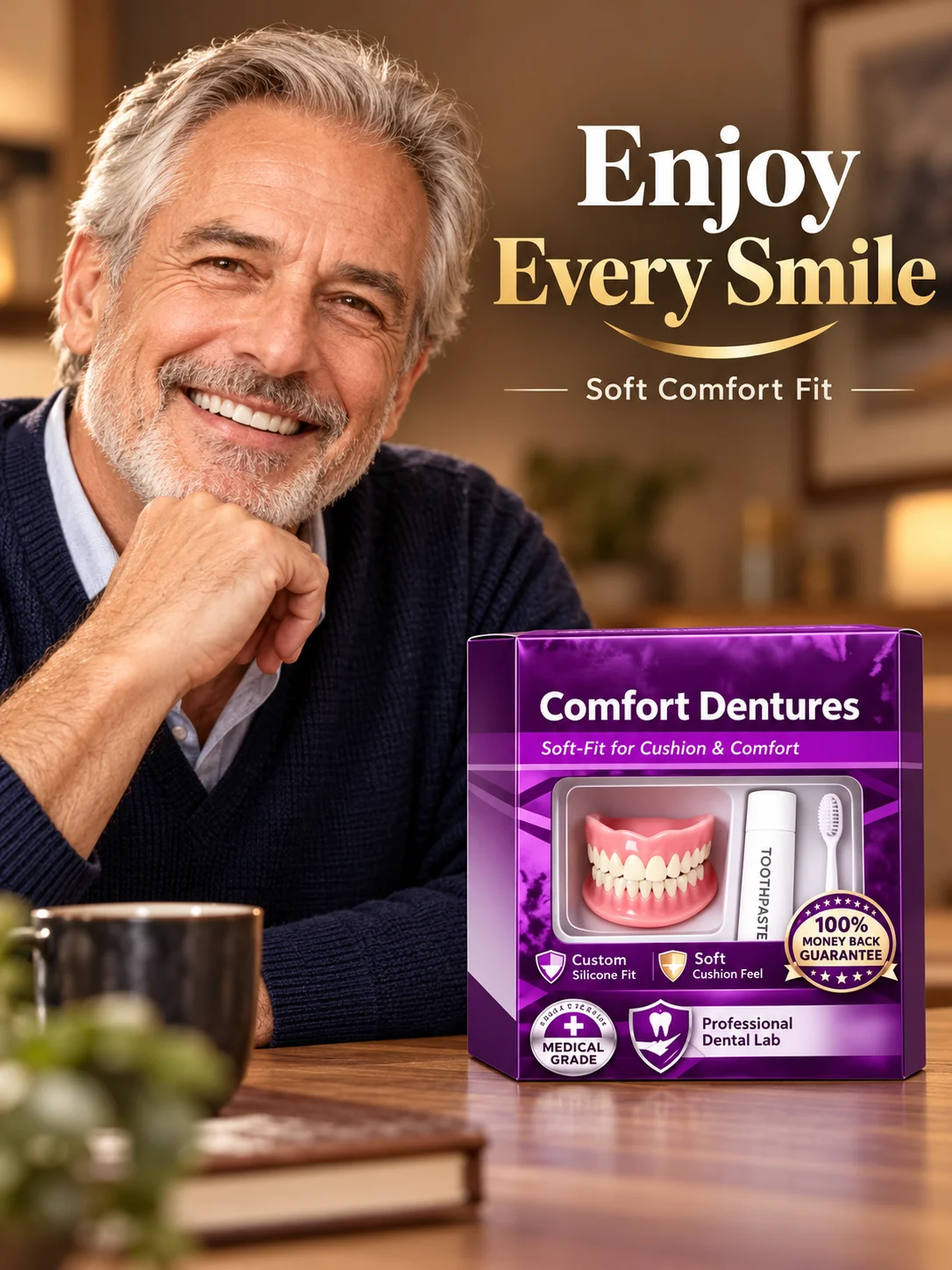 2026-natural-smile-look-for-men-women-adult-silicone-denture-set-upper-lower-false-teeth-soft-fit-oral-cosmetic-accessories