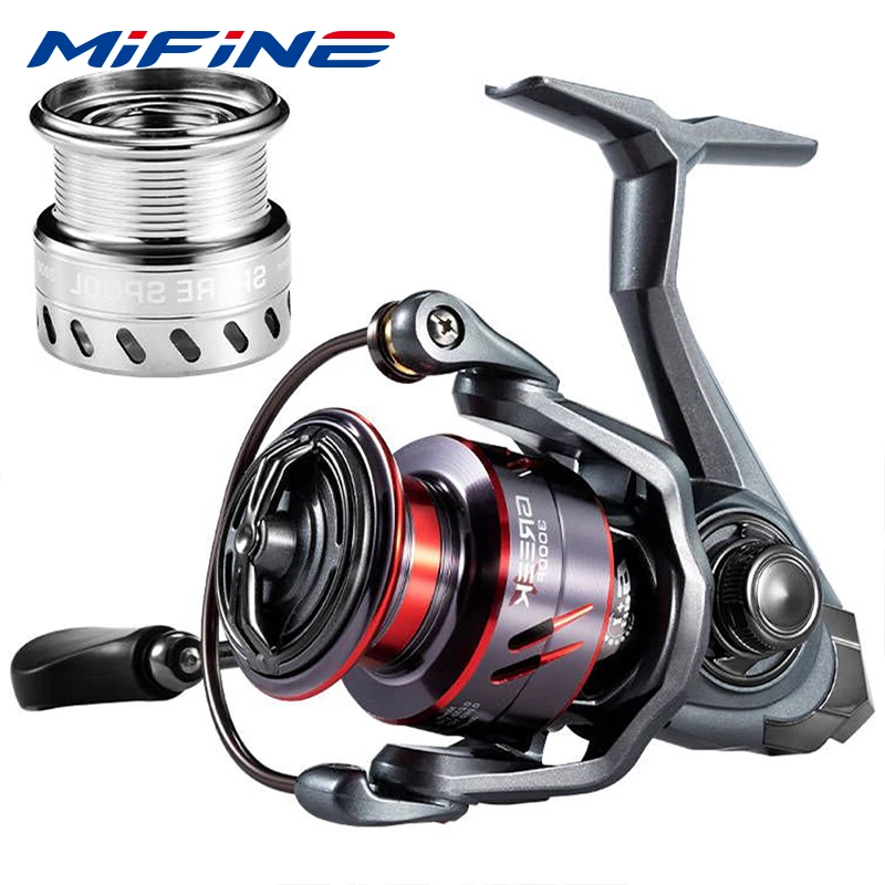 MIFINE GREEK-Ultralight Spinning Reels Fishing Wheels Spare Spool Oversized Drag Knob, 5.1:1 6+1BB Saltwater Fishing Accessories