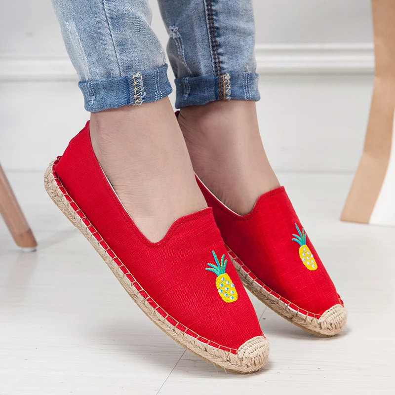 Women Flats Pineapple Shoes 2022 Casual Solid Color Slip On Lady Round Toe High Quality Comfort Party Office Shoes Zapatos Mujer