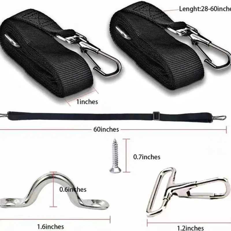 Marine Grade Boat Awning Straps Weatherproof Adjustable Webbing Strap with Loop for Fishing Boat Canopies
