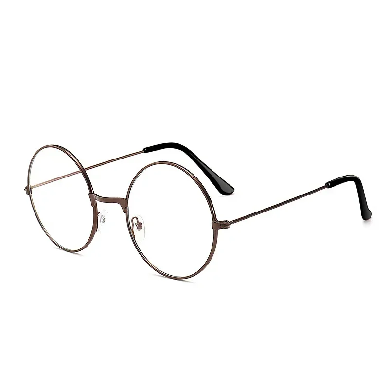 Retro Round Frame Literary Ultralight Anti-blue Light Glasses Female Anti-radiation Flat Mirror Stall Glasses