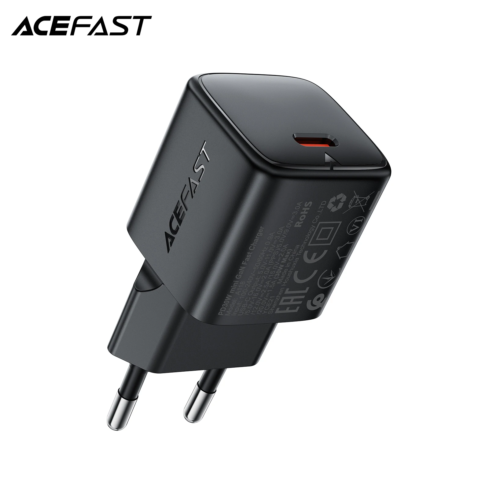 

ACEFAST EU Plug GaN PD30W Fast Charging Phone Charger For iPhone 17/16 Pro Max USB C PD Wall Travel Adapter For Samsung S25 S24