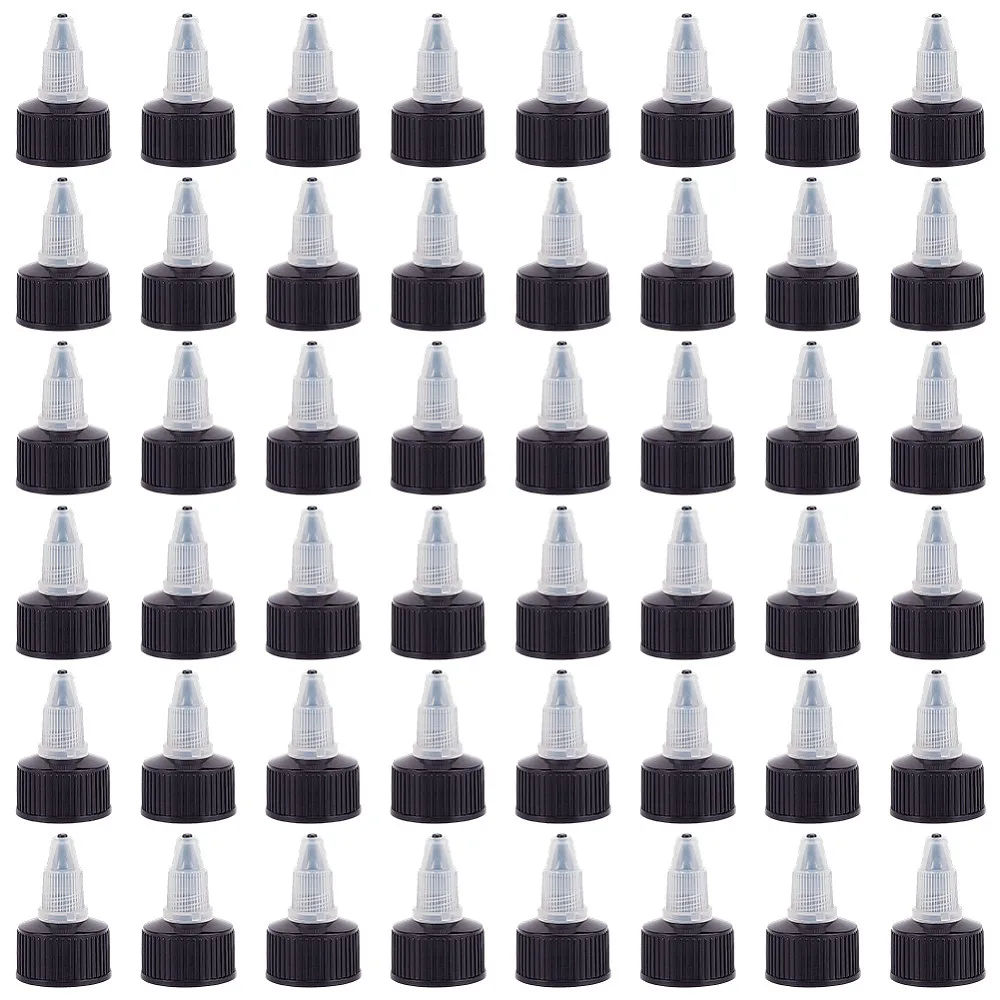 

100Pcs Plastic Bottle Caps Column Black 39.5x23mm Inner Diameter: 20mm