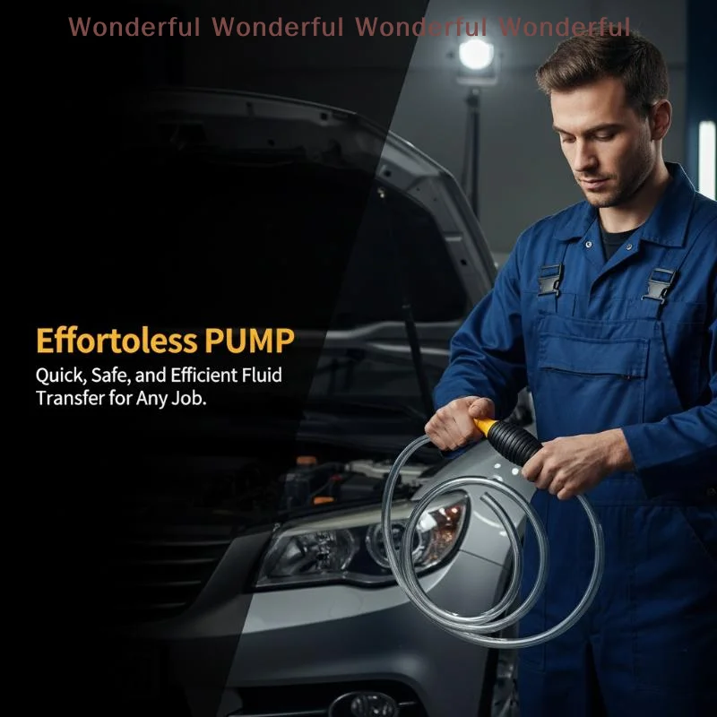 Manual Hand Fuel Pump for Car with 2M Tube Petrol  Oil Sucker Transfer Tool for Vehicle Emergency