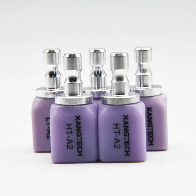New Upgrade 5PCS XANGTECH Lithium Disilicate C14 Dental Sirona Cerec System Glass Ceramic Block HT/LT 18X15X13mm Size