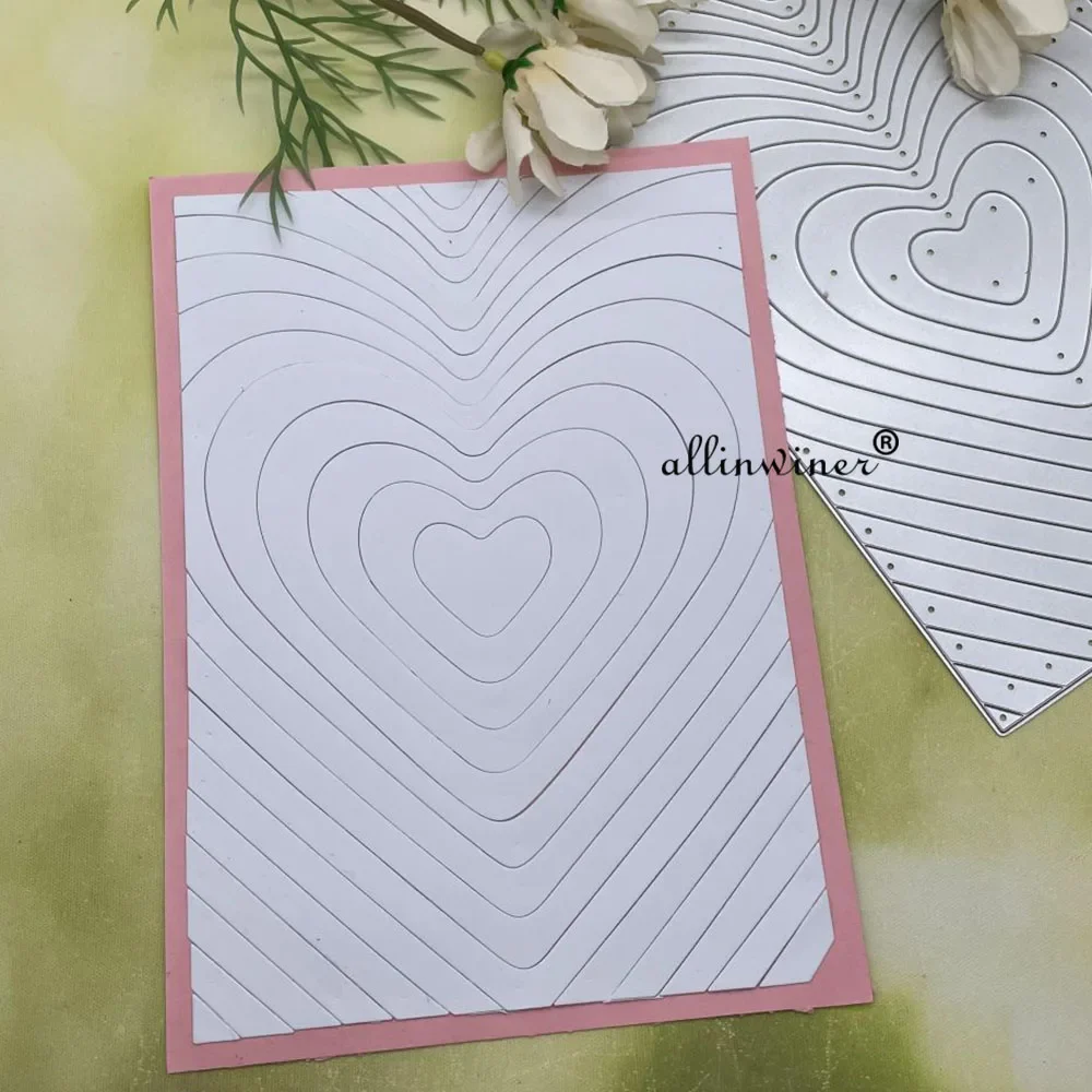 

Heart love rectangular Metal Cutting Dies Stencils For DIY Scrapbooking Decorative Embossing Handcraft Die Cutting Template