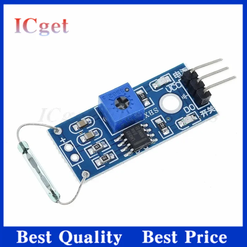 1/5pcs Reed Sensor Modul Magnetron Modul Reed Schalter Mag switch für Arduino DIY Kit