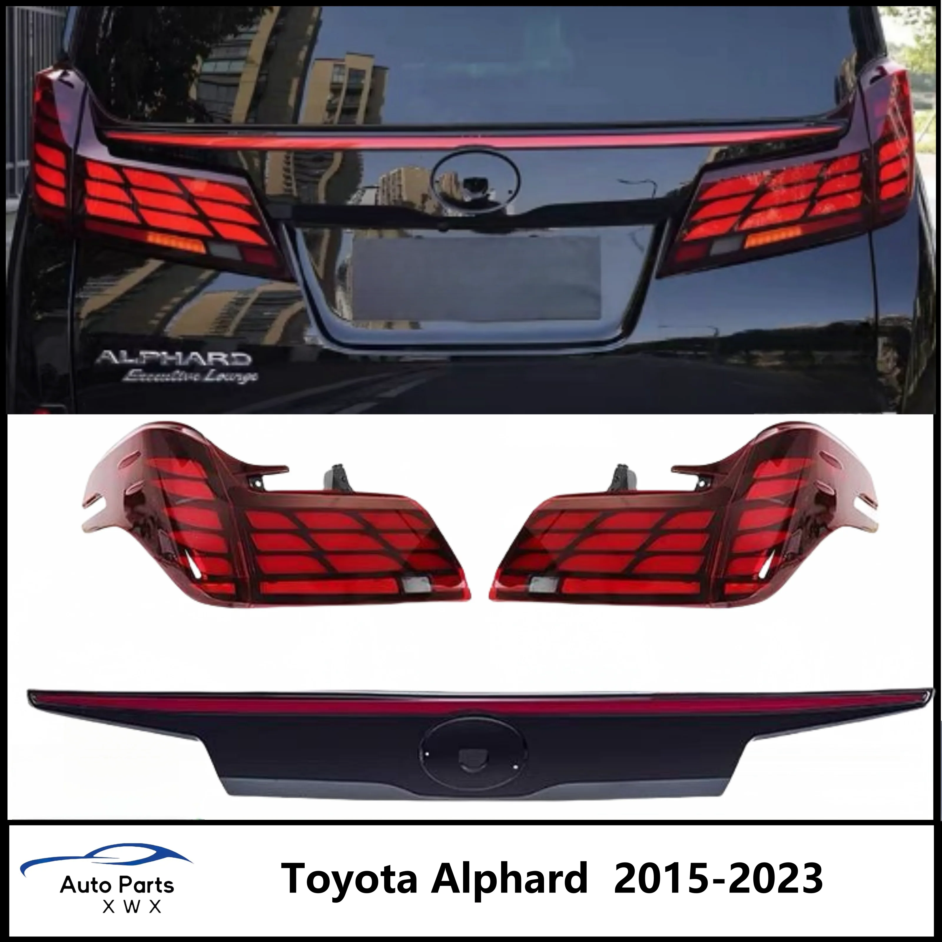 15-23  for Toyota Alphard Alphard/Vellfire modification with continuous tail light LED dynamic flow light