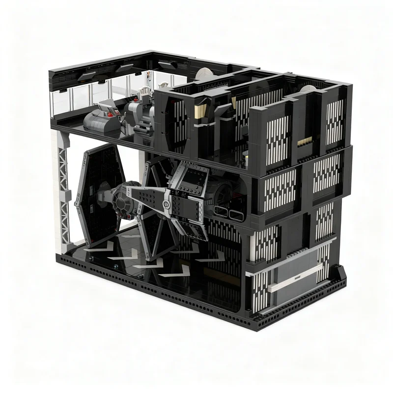 4583pcs MOC Galactic Empire Death Star Hangar & Command Room Star Battle Model Building Blocks Christmas Gift Toy Construction