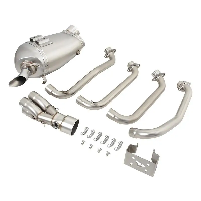 Motorcycle Full Exhaust System Front Link Pipe Muffler Tail Tip Stainless Steel Escape Slip On For KOVE 450RR 450 RR 2023