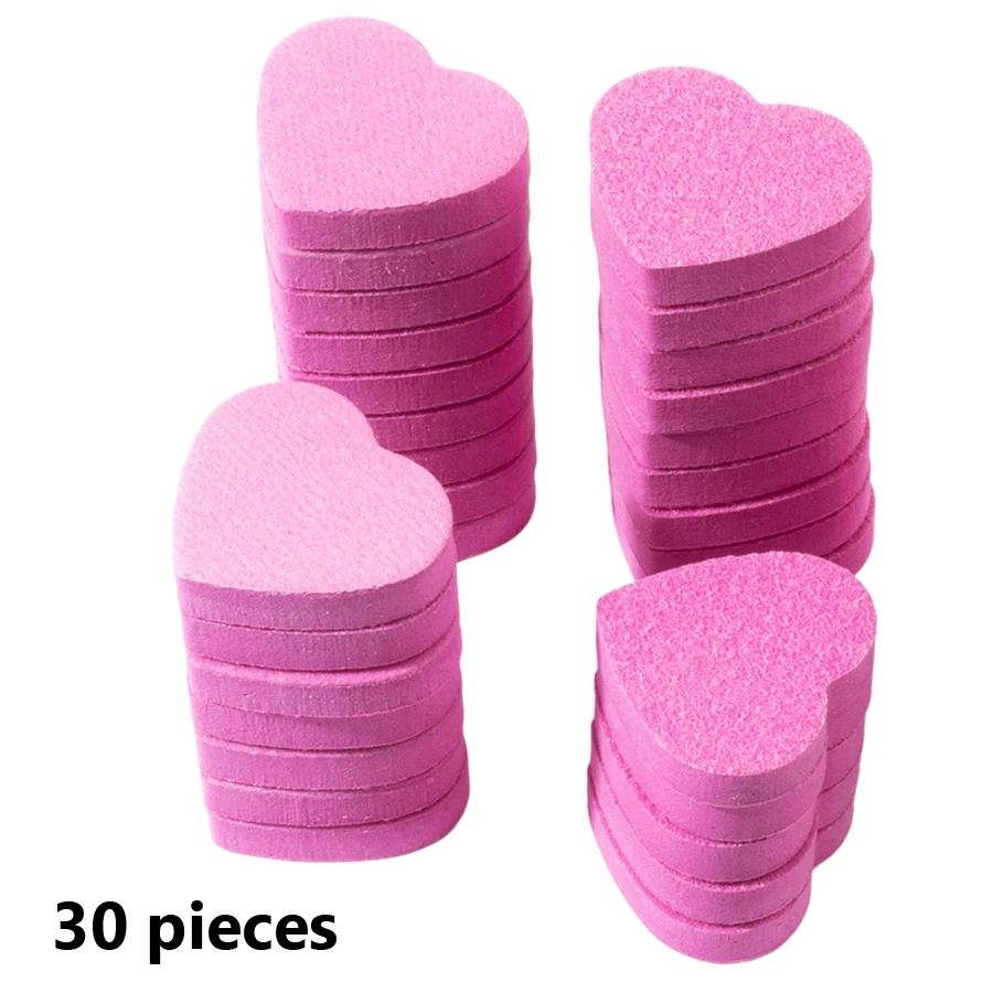 Mini-Herz-Schwamm-Nagelpuffer-Set - 10/30/50 Stück für Naturnägel & Kunstnägel, Maniküre und Pediküre – Detail 9