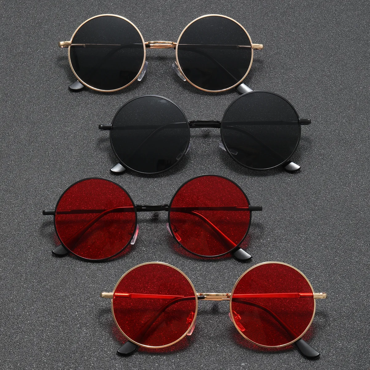 New Small Round Women Sunglasses Trendy Luxury Design Metal 